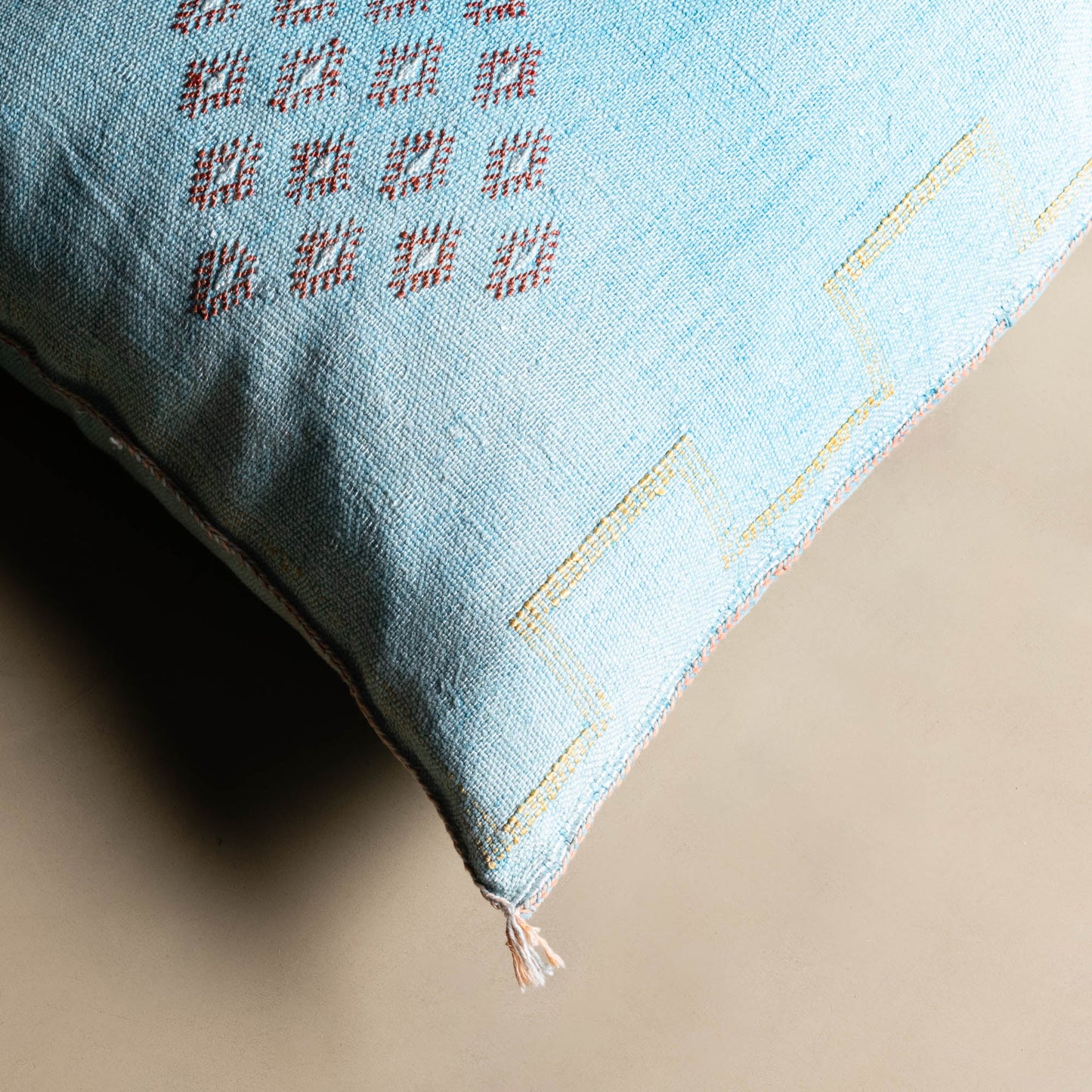 Blue Cactus Silk Pillow Cover