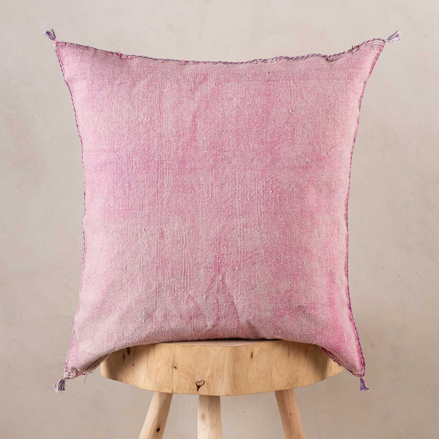 Pink Cactus Silk Pillow Cover