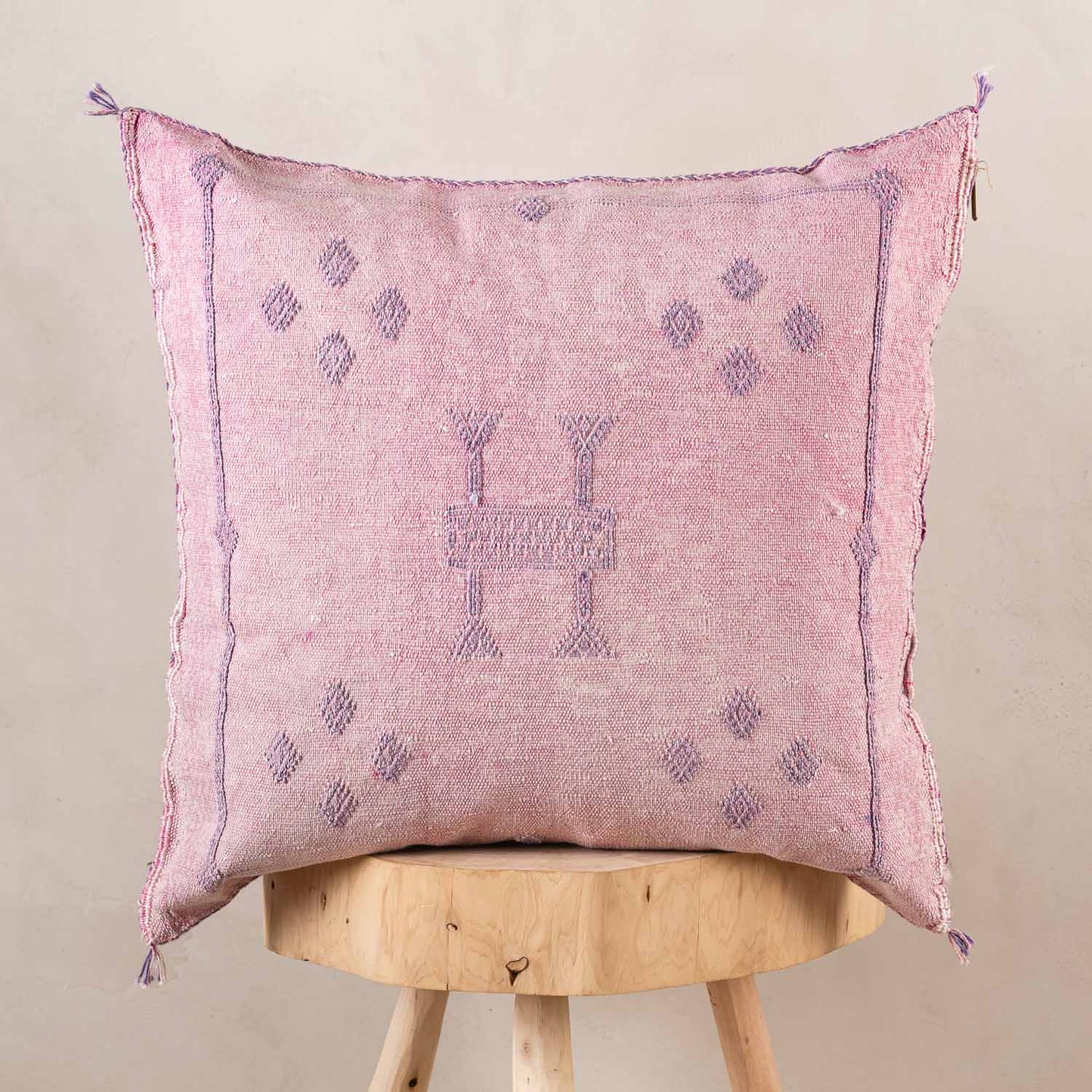 Pink Cactus Silk Pillow Cover
