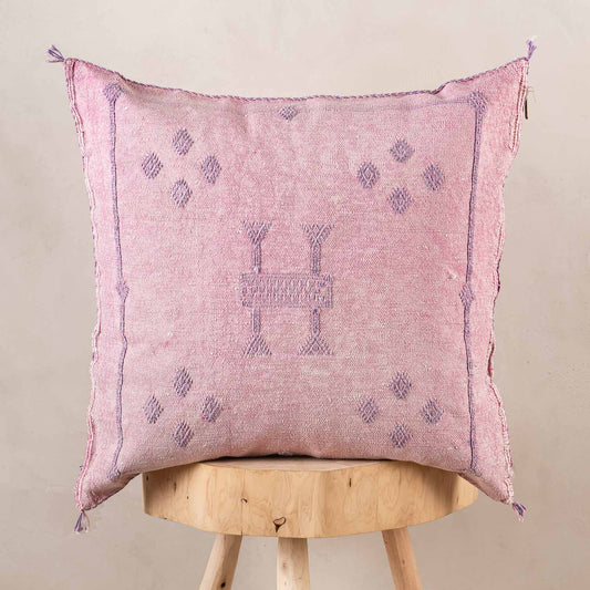 Pink Cactus Silk Pillow Cover