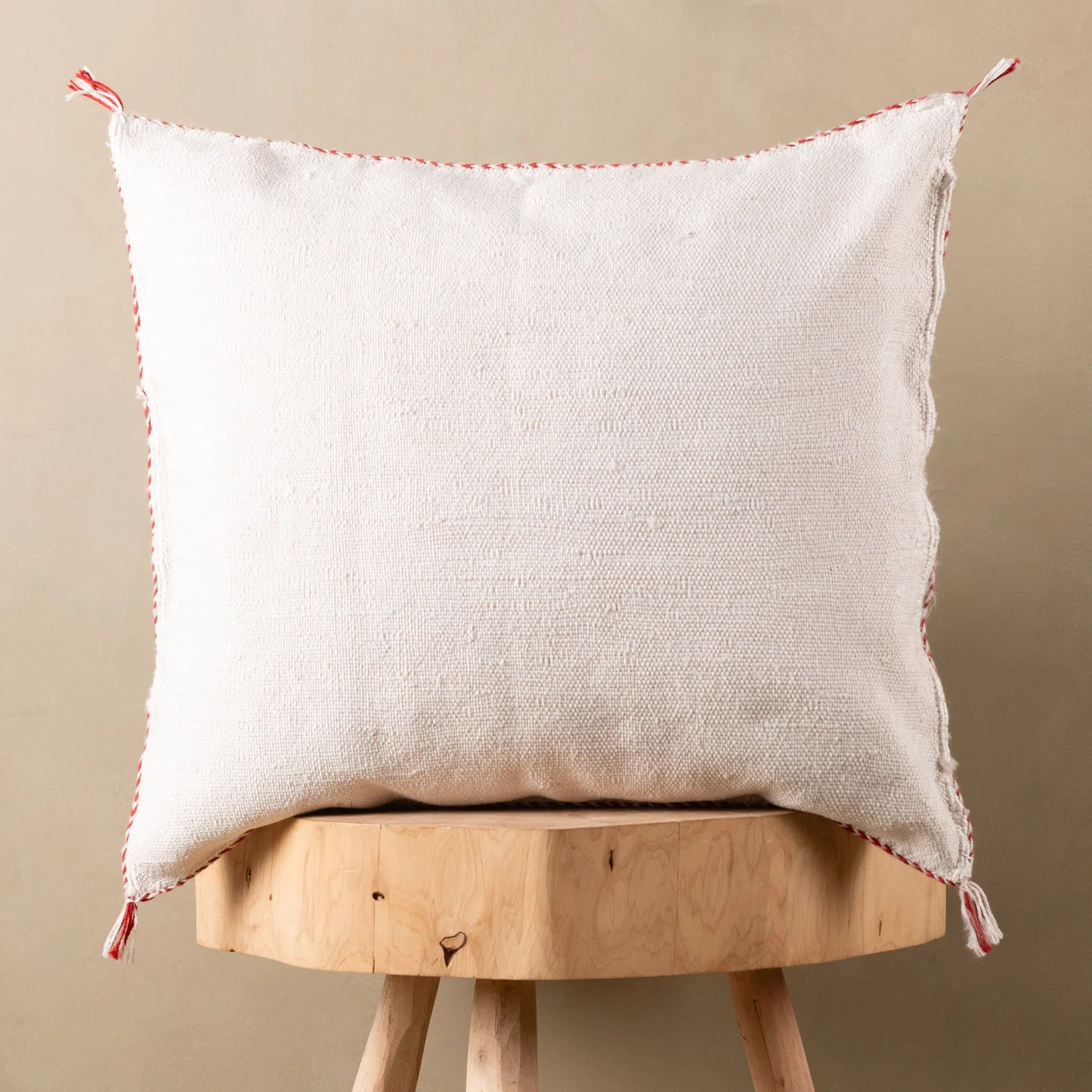 White Cactus Silk Pillow Cover
