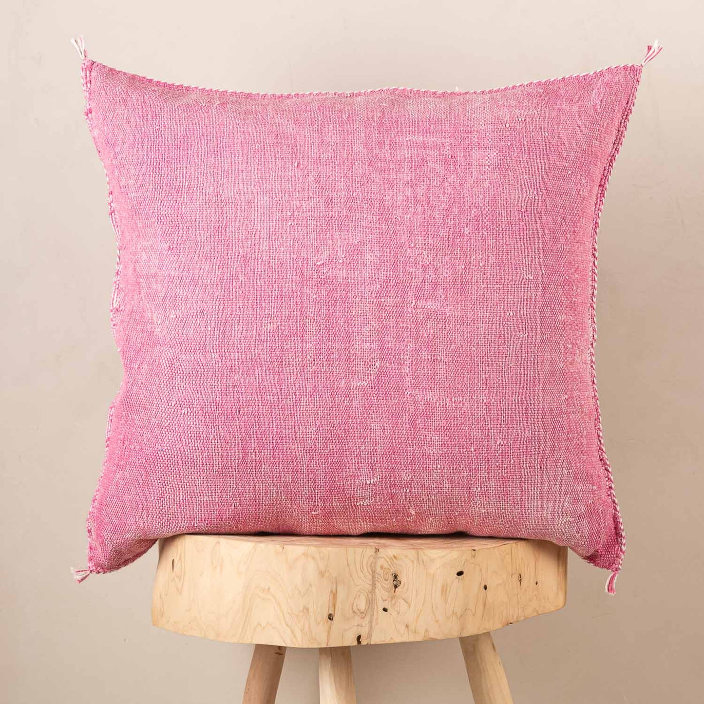 Pink Cactus Silk Pillow Cover