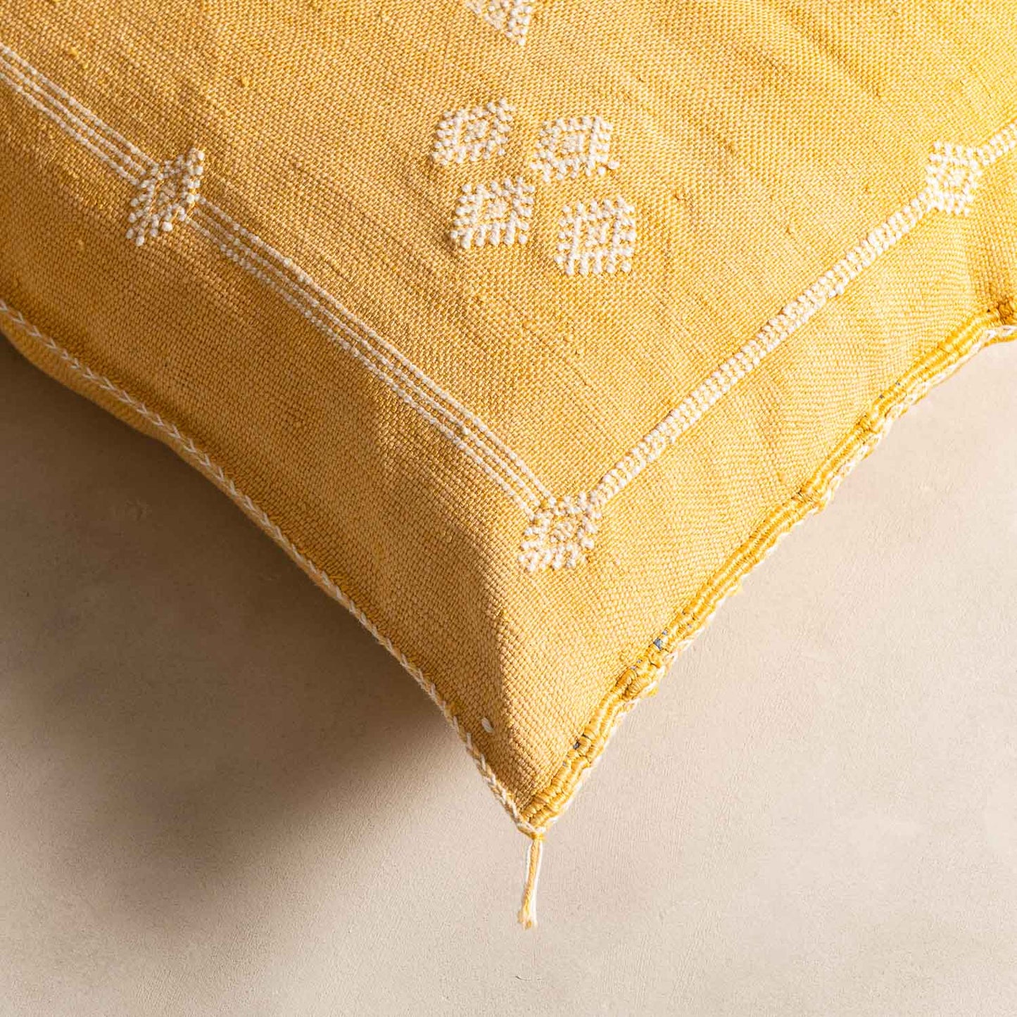 Yellow Cactus Silk Pillow Cover