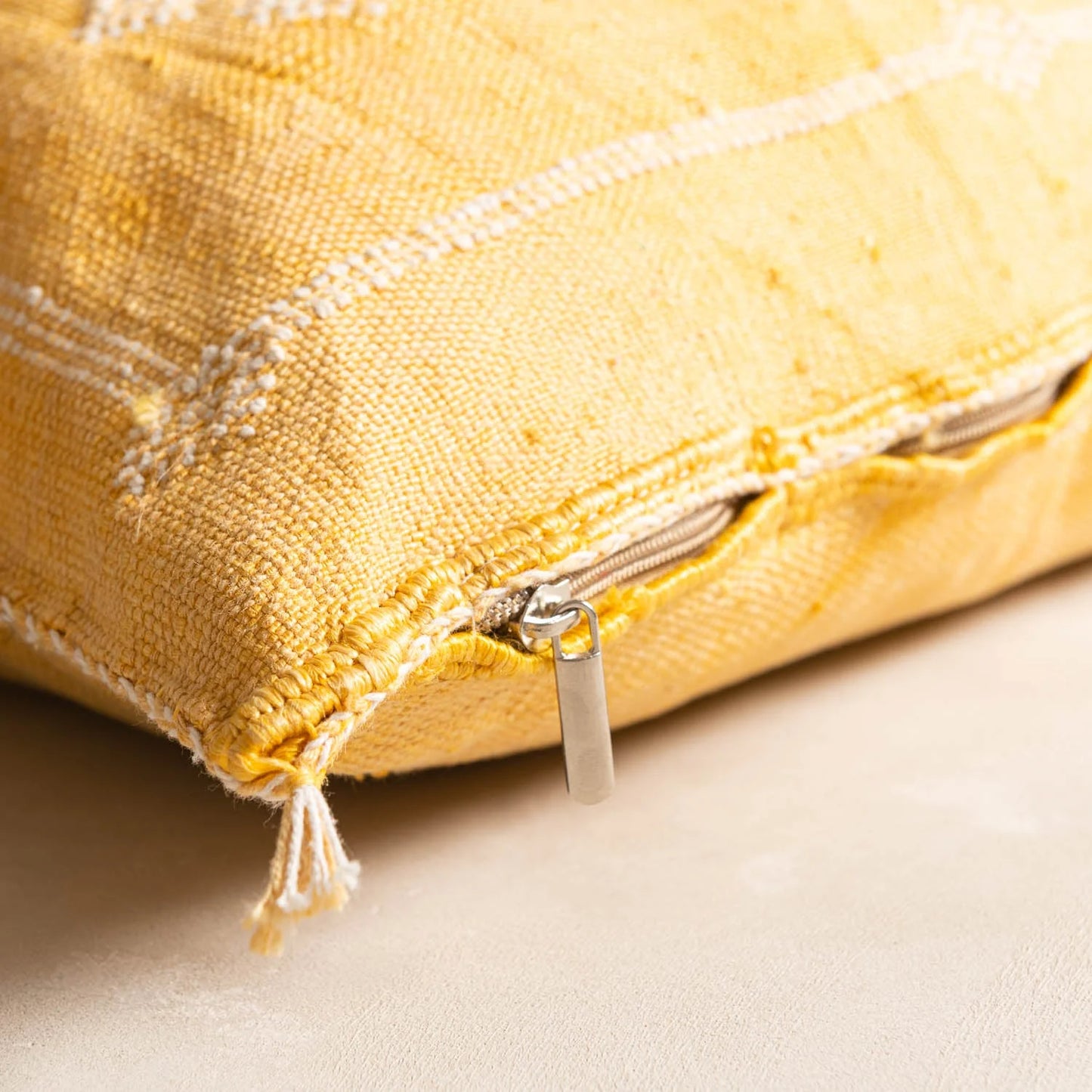 Yellow Cactus Silk Pillow Cover