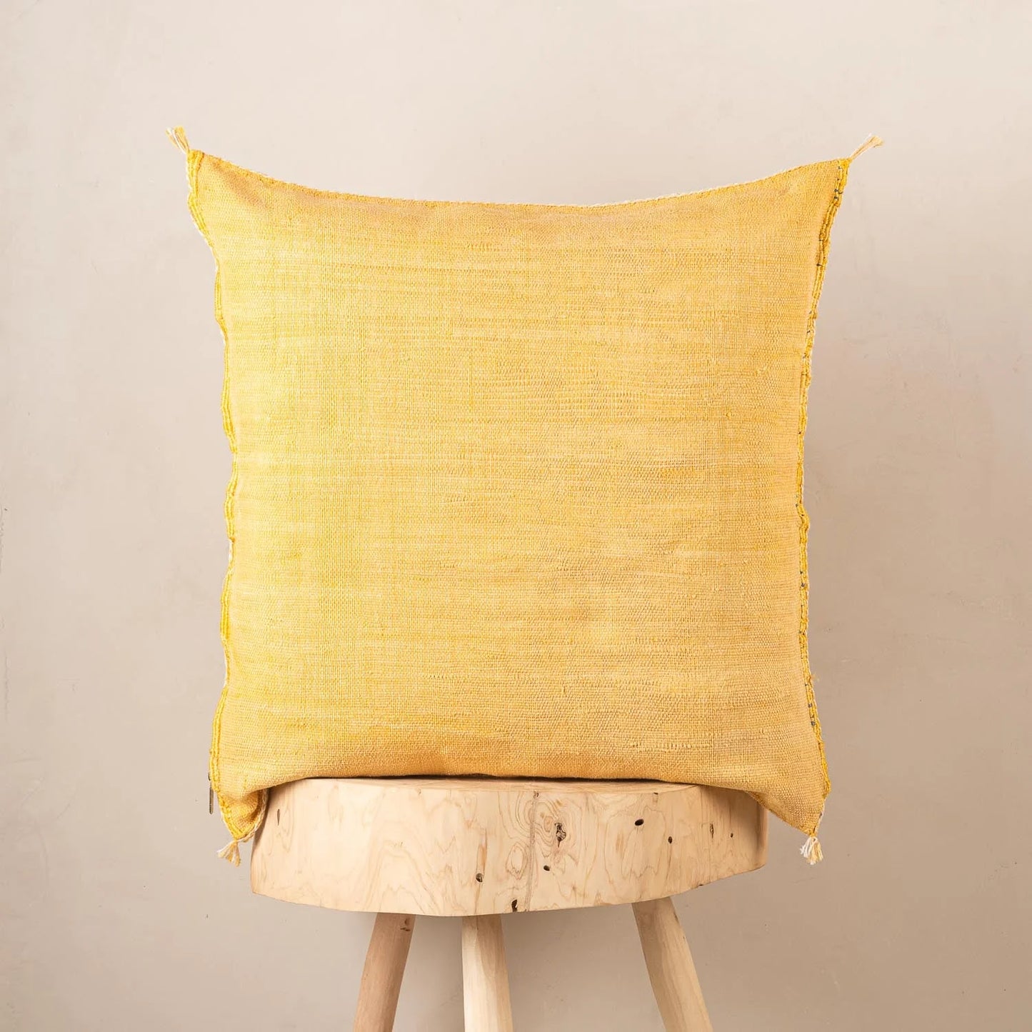 Yellow Cactus Silk Pillow Cover