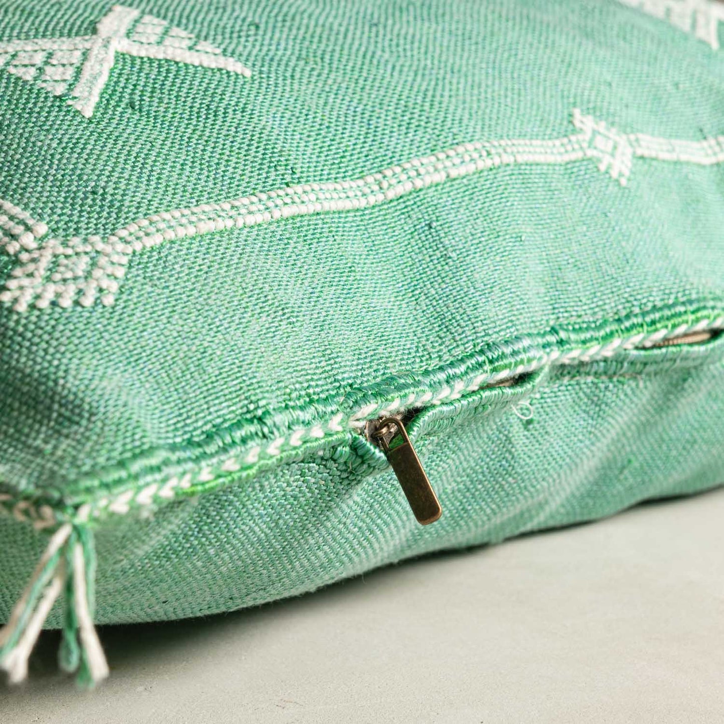 Green Cactus Silk Pillow Cover