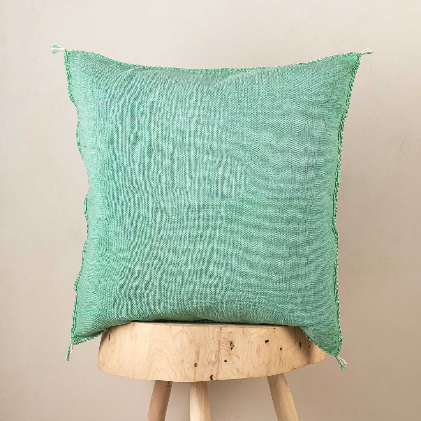Green Cactus Silk Pillow Cover