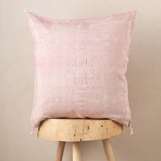 Pink Cactus Silk Pillow Cover