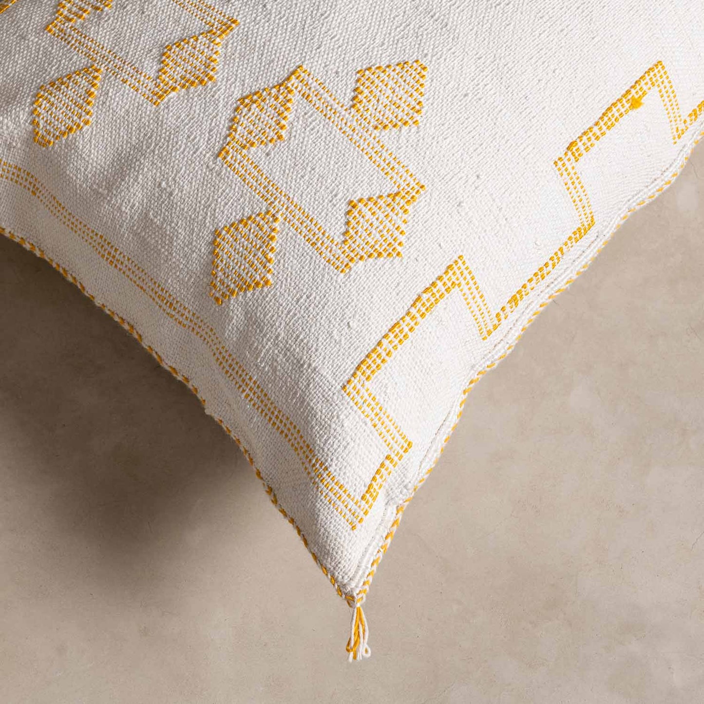 White Cactus Silk Pillow Cover