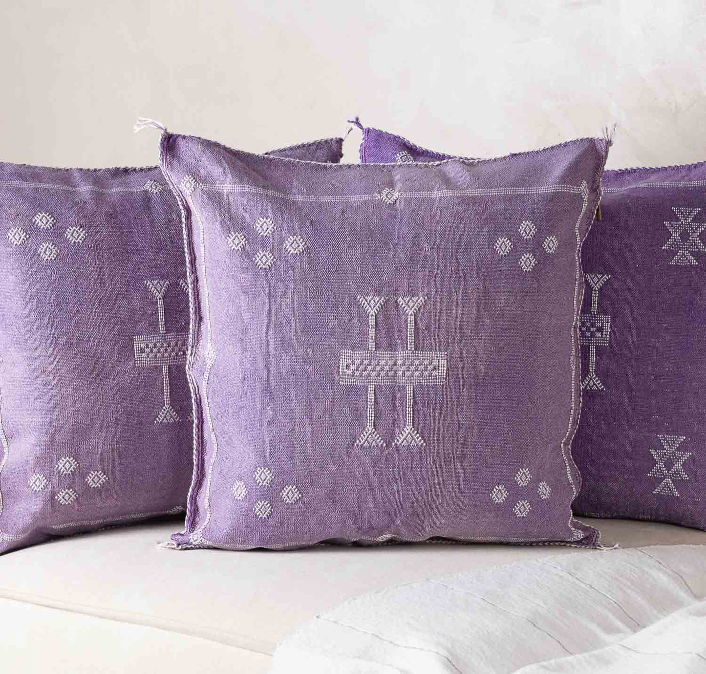 Purple Cactus Silk Pillow Cover