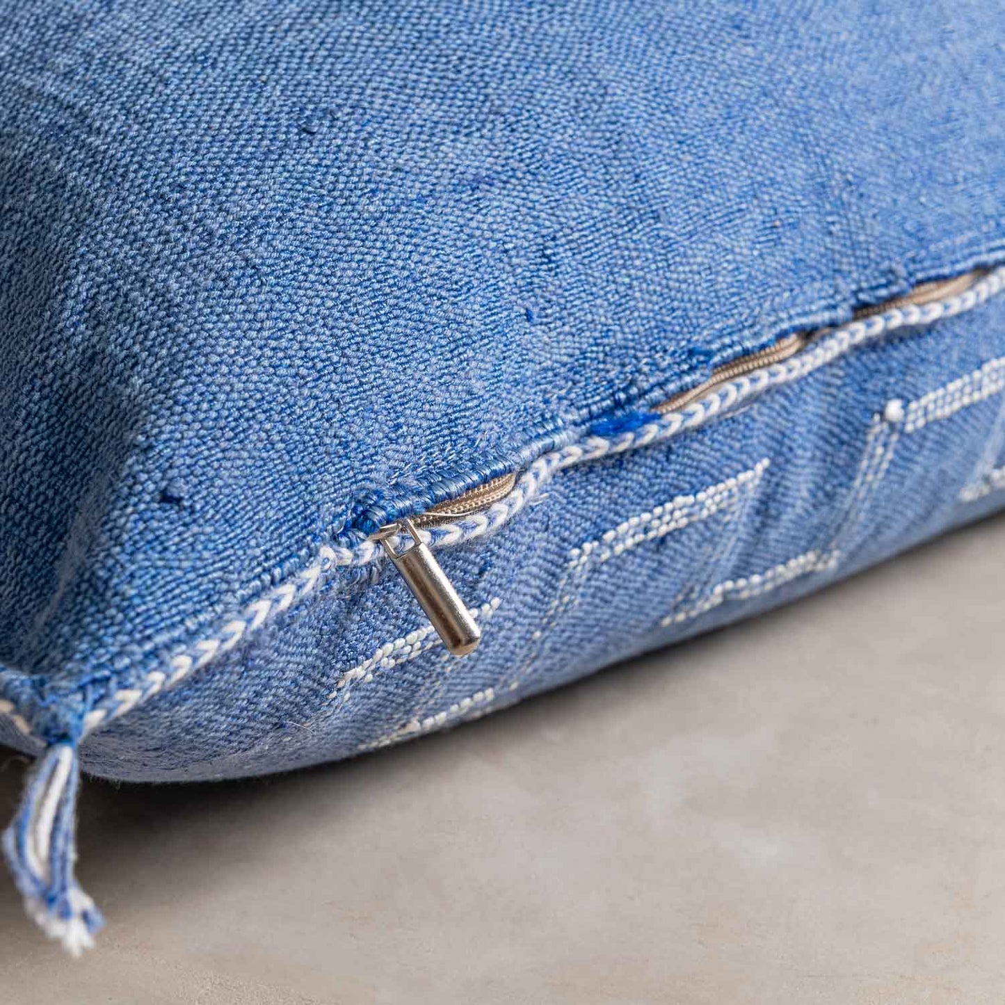 Blue Cactus Silk Pillow Cover