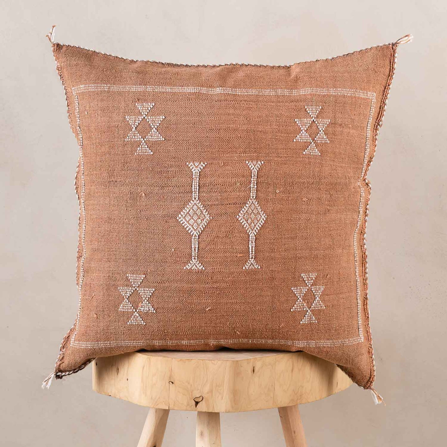 Brown Cactus Silk Pillow Cover